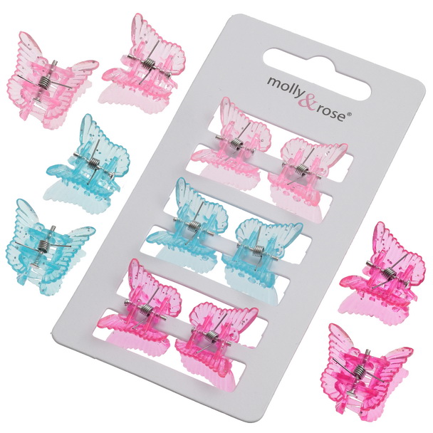 Butterfly mini hair clamps
