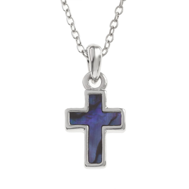 Purple small cross necklace