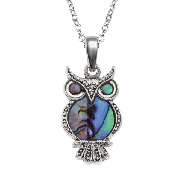 Natural owl necklace