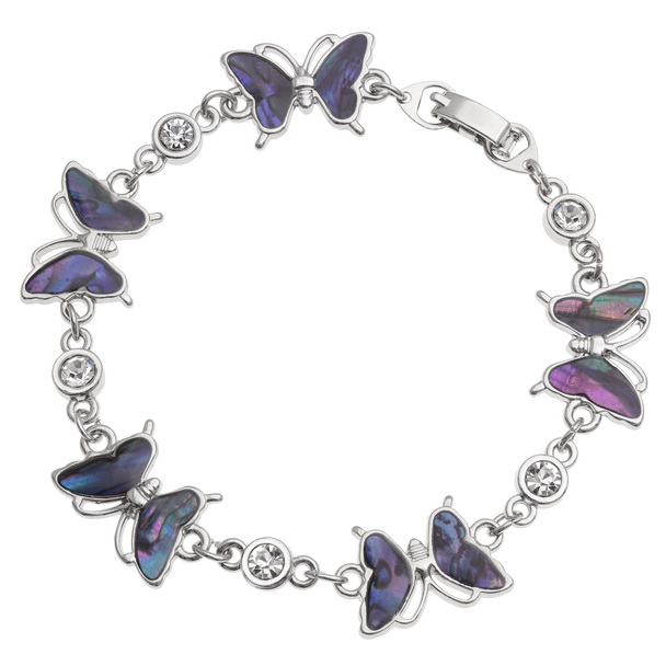Purple butterfly bracelet