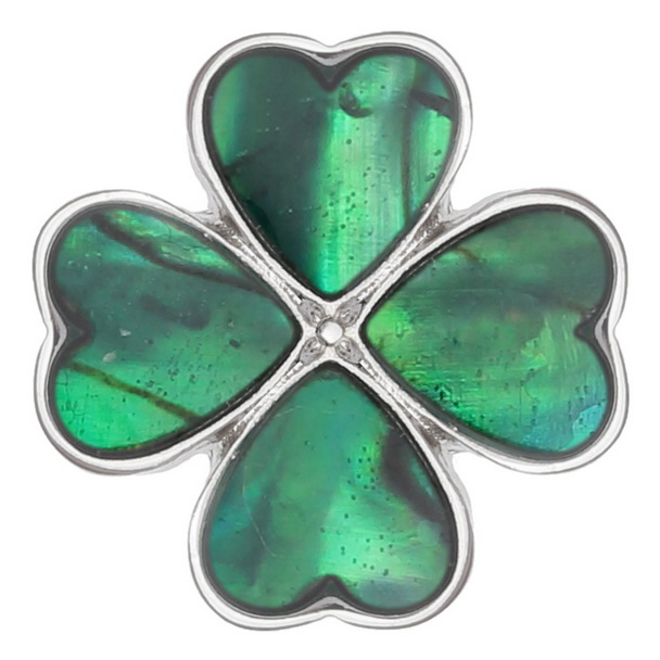 Lucky four leaf clover pin badge