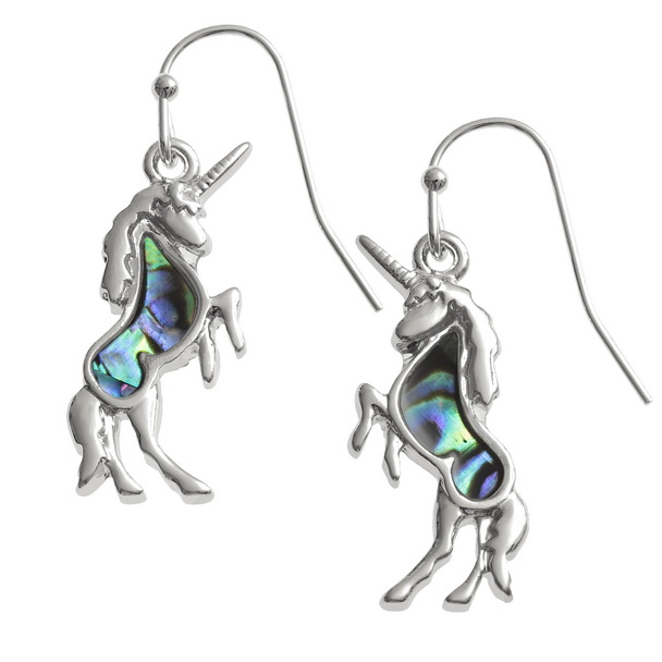 Natural unicorn earrings