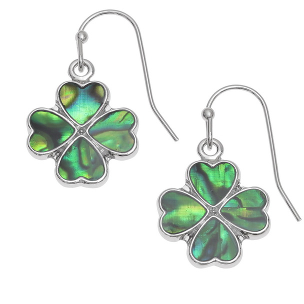 Lucky four leaf clover earrings
