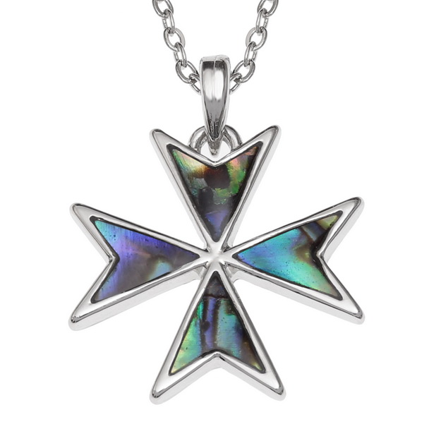 Natural Maltese cross necklace