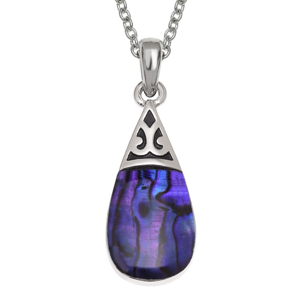 Purple pear drop necklace