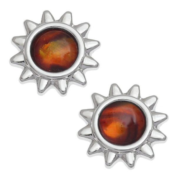 Amber sun earrings