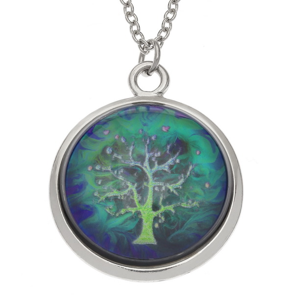 Colour change tree of life necklace