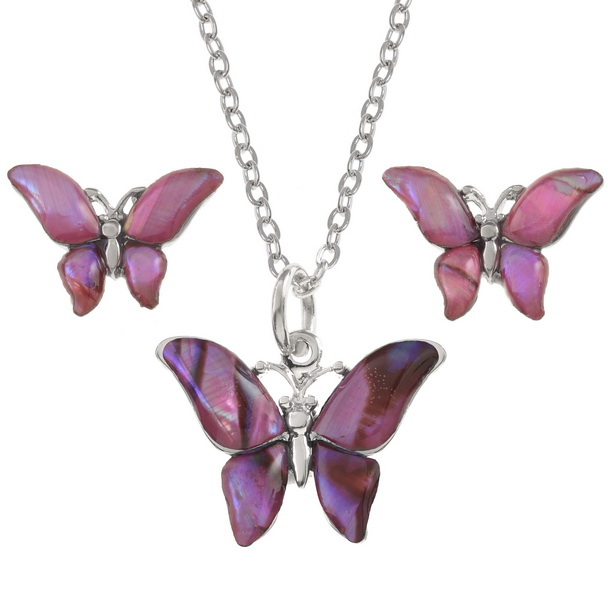 Pink butterfly set