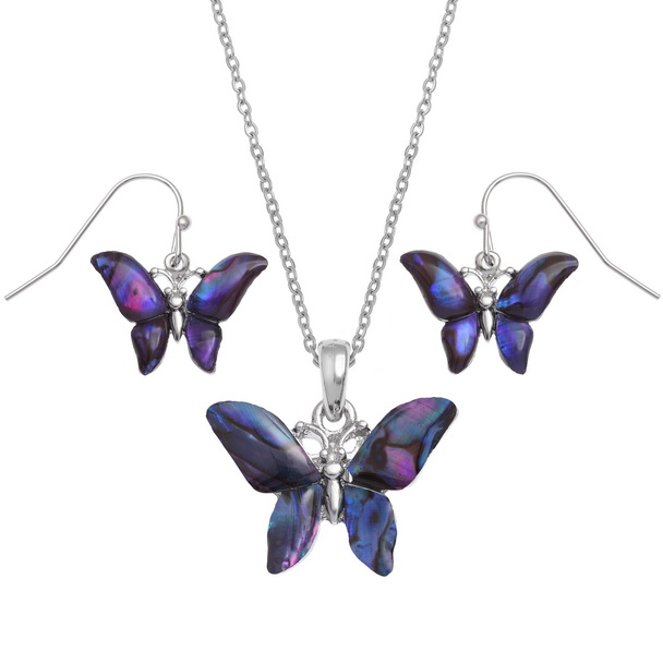 Purple butterfly set