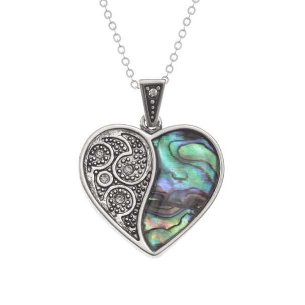 Marcasite heart necklace