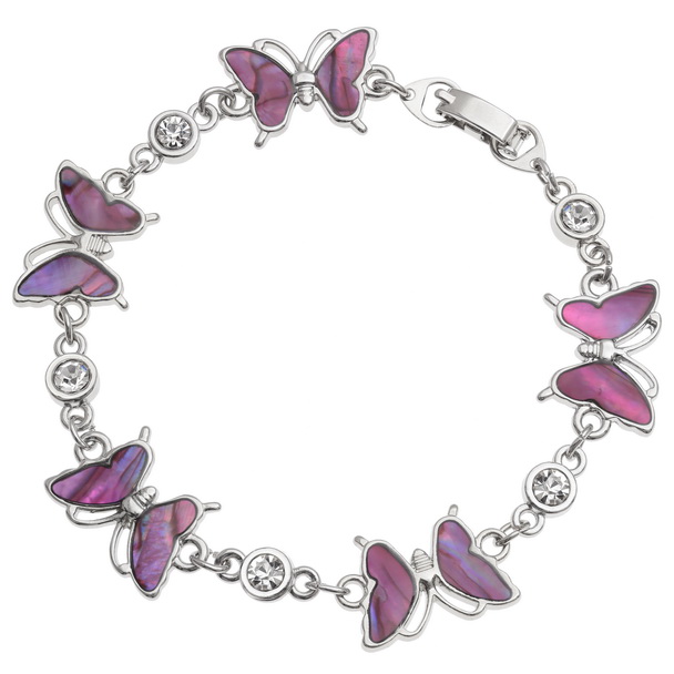 Pink butterfly bracelet