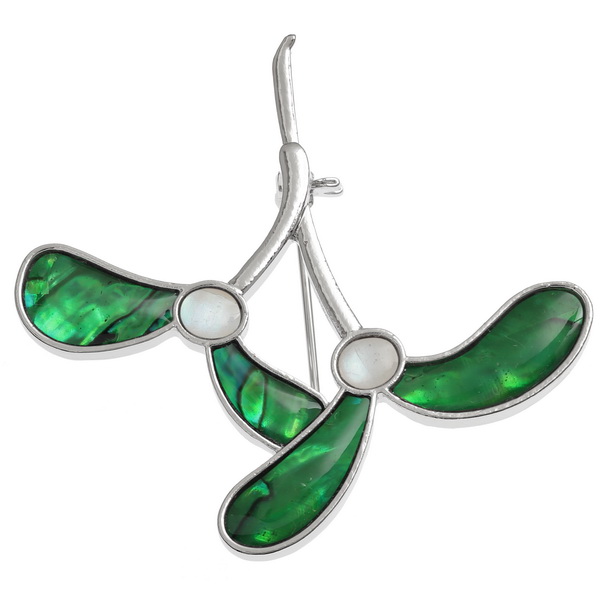 Mistletoe brooch