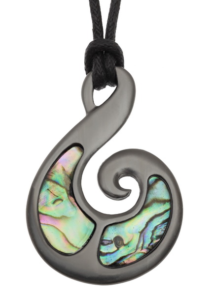 Maori koru fern necklace