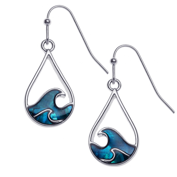 Wave crests earrings