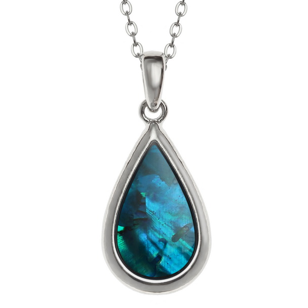 Blue teardrop necklace