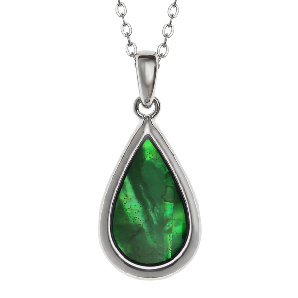 Green teardrop necklace