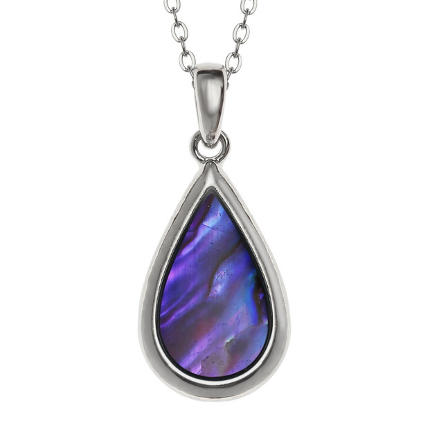 Purple teardrop necklace