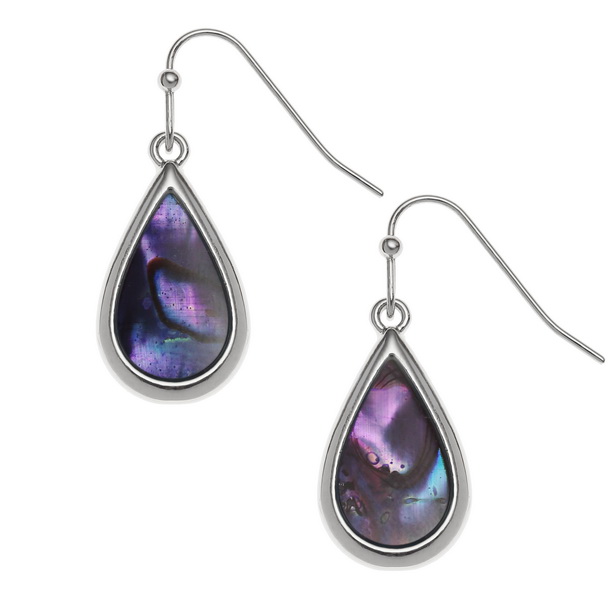 Purple teardrop earrings