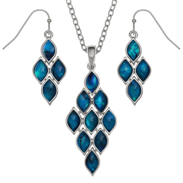 Blue articulated diamond set