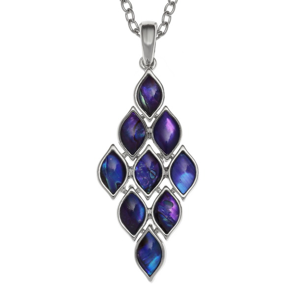 Purple articulated diamond necklace