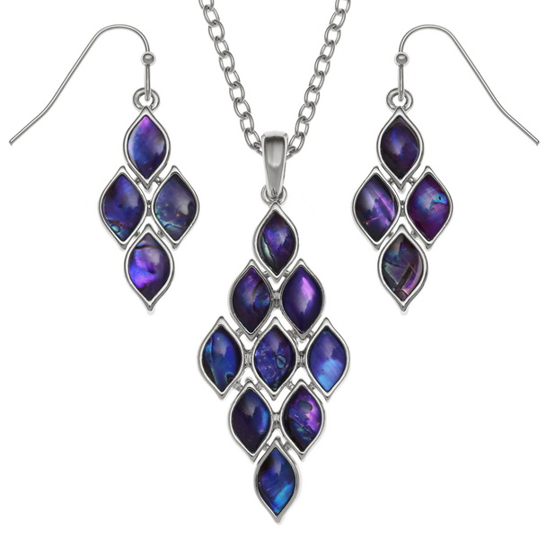 Purple articulated diamond set