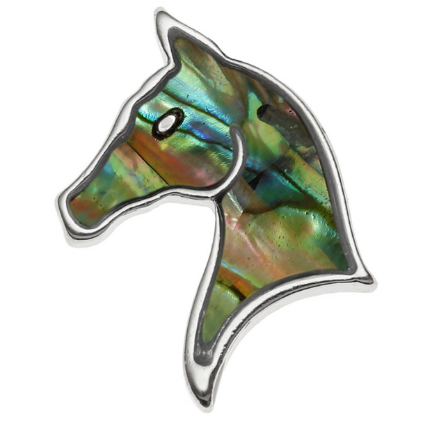 Horse head pin badge