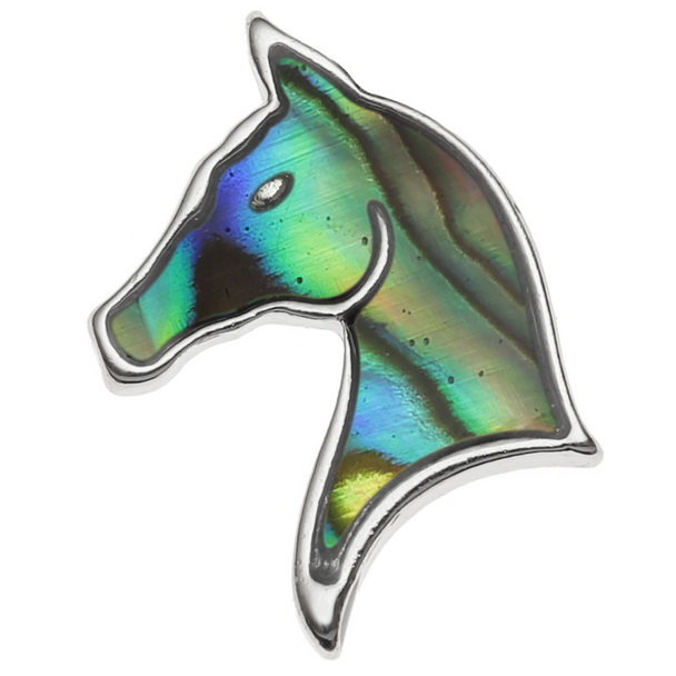 Horse head pin badge