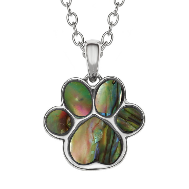 Dog paw print necklace