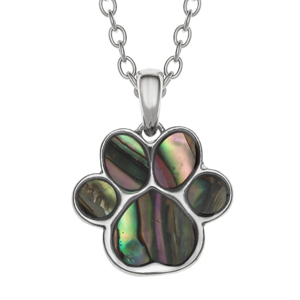 Dog paw print necklace