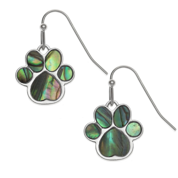 Dog paw print earrings