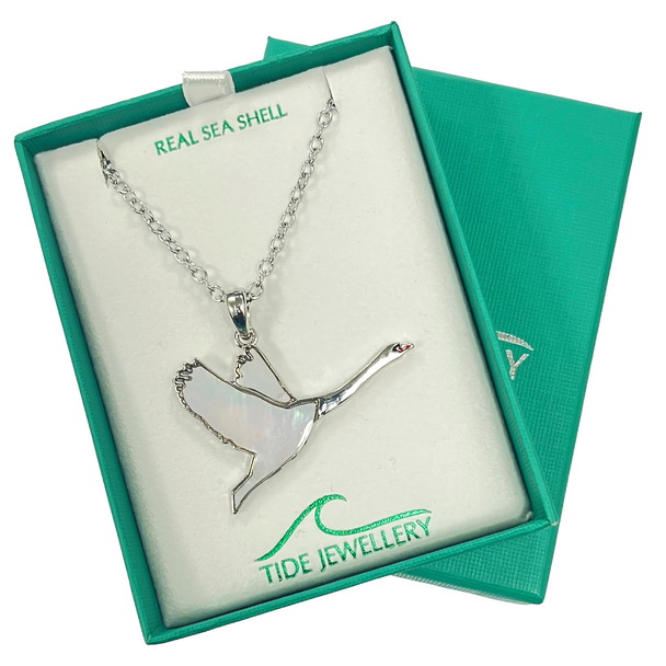 Flying swan necklace